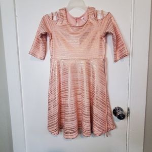 Justice girls peach and copper dress size 12.